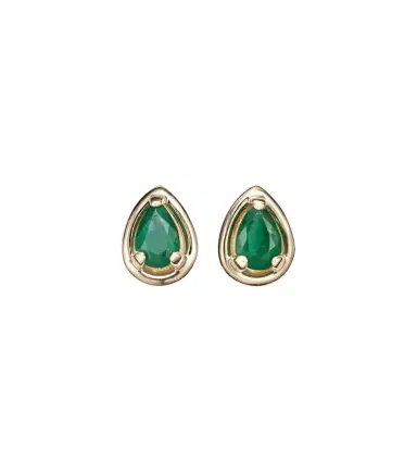 STONE AND STRAND Birthstone Bonbon 14kt gold earrings with emeralds | Thumbnail 1