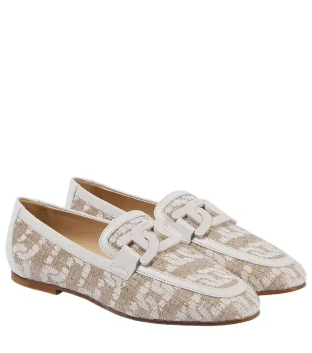 Tod's Kate leather-trimmed loafers