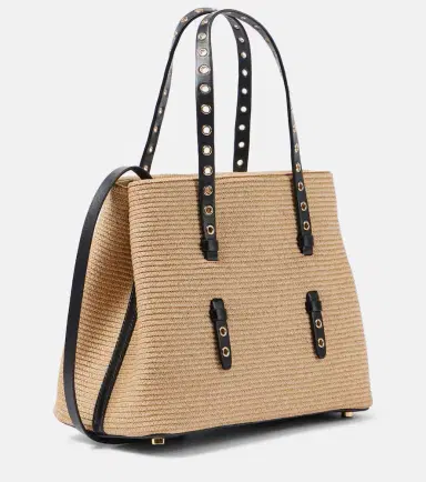 Alaïa Alaïa Mina 25 Medium paper straw tote bag | Thumbnail 3