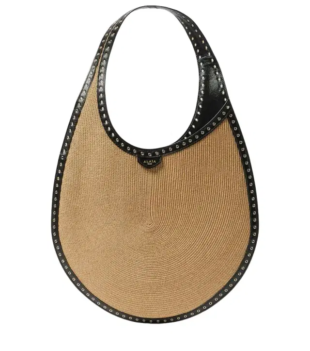Alaia Alaïa One Piece Medium paper straw shoulder bag