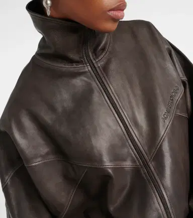 Acne Studios Letty leather bomber jacket | Thumbnail 2 Acne Studios Letty leather bomber jacket | Thumbnail 2