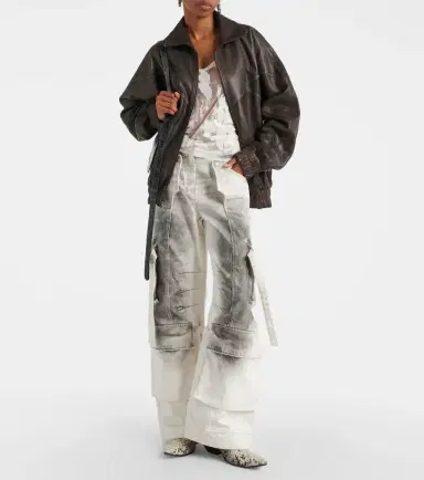 Acne Studios Letty leather bomber jacket | Thumbnail 3 Acne Studios Letty leather bomber jacket | Thumbnail 3