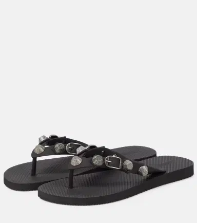 Balenciaga Cagole embellished thong sandals | Thumbnail 3