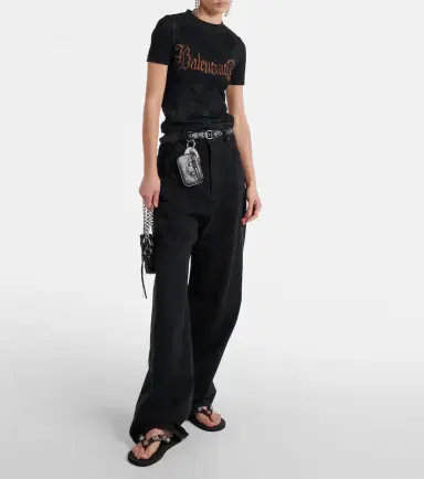 Balenciaga Cagole embellished thong sandals | Thumbnail 7