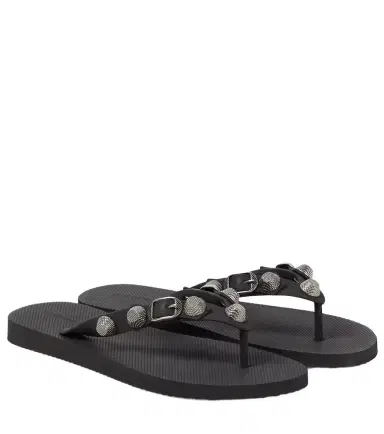 Balenciaga Cagole embellished thong sandals | Thumbnail 1