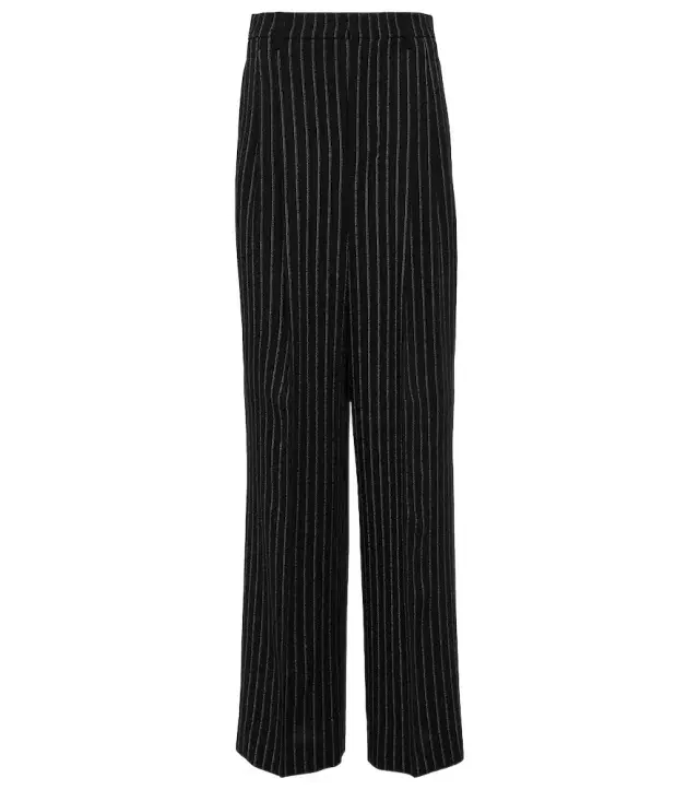 Ami Paris High-rise wool wide-leg pants