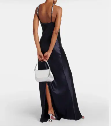 Staud Cadence halterneck satin slip dress | Thumbnail 5
