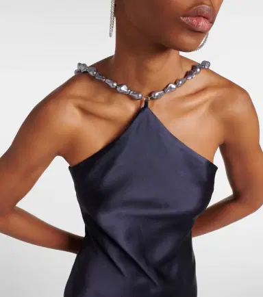 Staud Cadence halterneck satin slip dress | Thumbnail 6