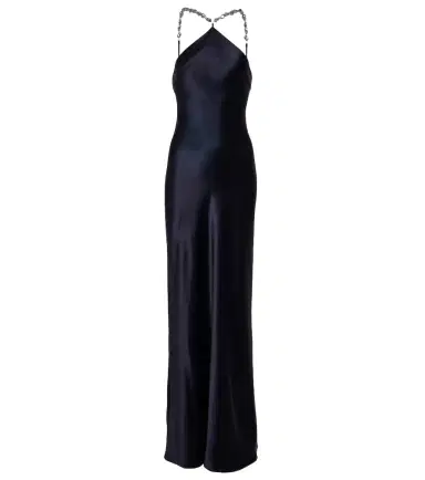 Staud Cadence halterneck satin slip dress | Thumbnail 1
