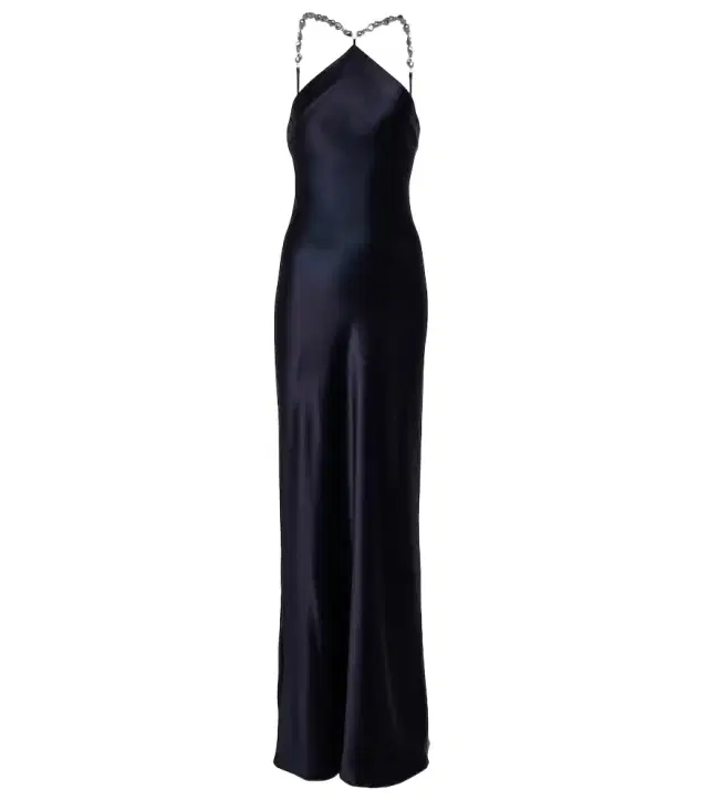 Staud Cadence halterneck satin slip dress