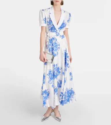 Rodarte Floral silk midi dress | Thumbnail 3