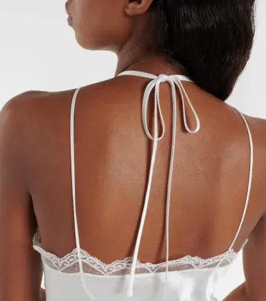 Rodarte Bridal floral-appliqué lace-trimmed silk gown | Thumbnail 7