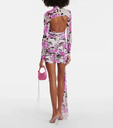 David Koma Floral ruched minidress | Thumbnail 2 David Koma Floral ruched minidress | Thumbnail 2