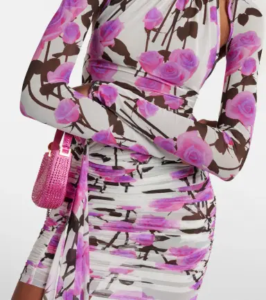 David Koma Floral ruched minidress | Thumbnail 4 David Koma Floral ruched minidress | Thumbnail 4
