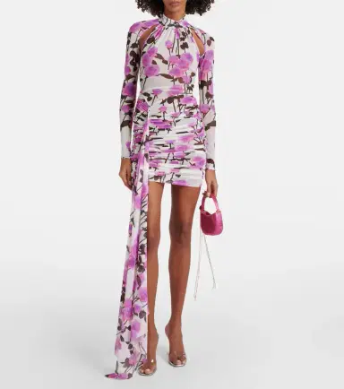 David Koma Floral ruched minidress | Thumbnail 6 David Koma Floral ruched minidress | Thumbnail 6