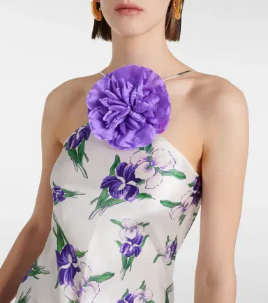 Rodarte Floral-appliqué silk gown | Thumbnail 2