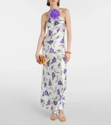 Rodarte Floral-appliqué silk gown | Thumbnail 3