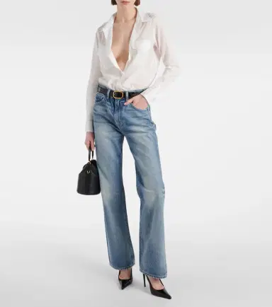 Nili Lotan Mitchell low-rise wide-leg jeans | Thumbnail 5
