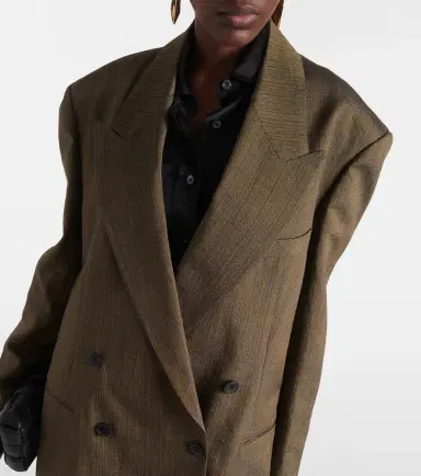 Dries Van Noten Double-breasted cotton-blend blazer | Thumbnail 3