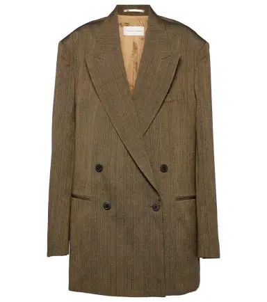 Dries Van Noten Double-breasted cotton-blend blazer | Thumbnail 1