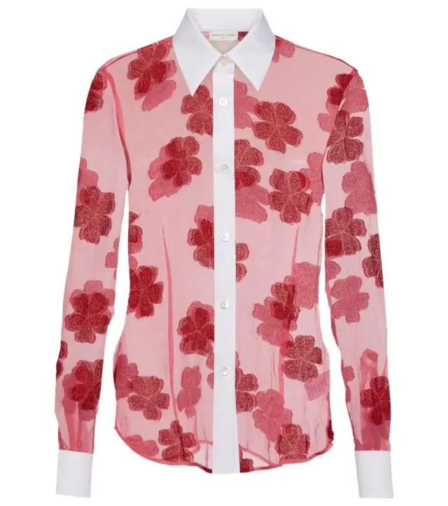 Dries Van Noten Floral cotton jacquard shirt