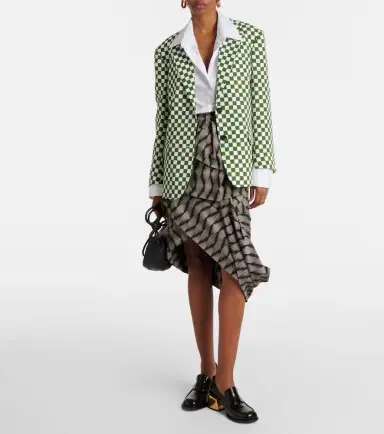Dries Van Noten Checked single-breasted blazer | Thumbnail 2