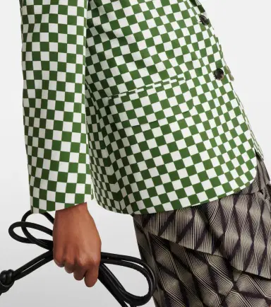 Dries Van Noten Checked single-breasted blazer | Thumbnail 3