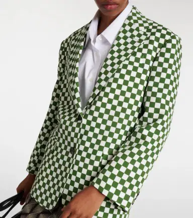 Dries Van Noten Checked single-breasted blazer | Thumbnail 6