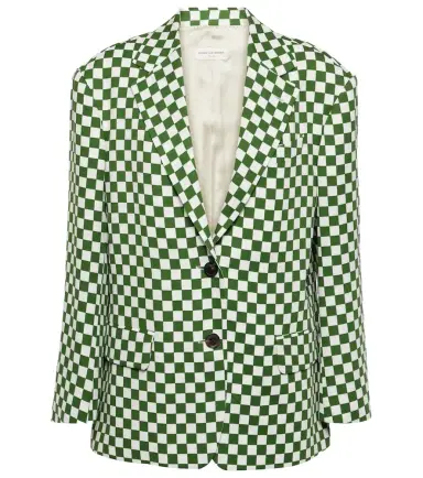Dries Van Noten Checked single-breasted blazer | Thumbnail 1