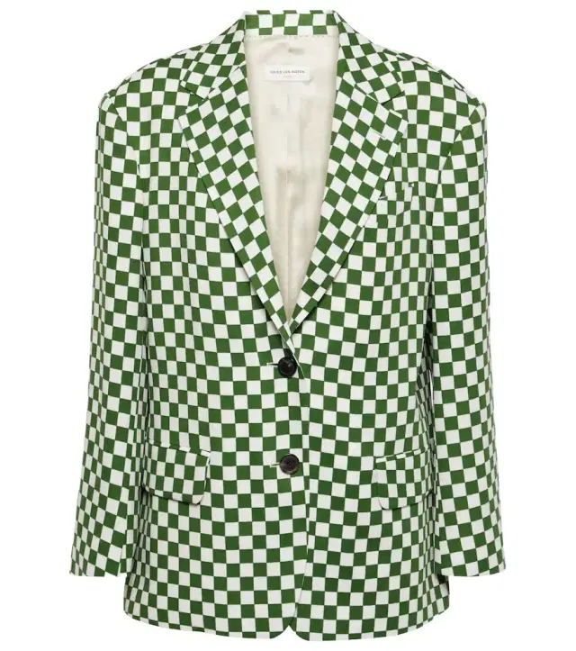Dries Van Noten Checked single-breasted blazer