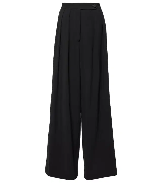 Dries Van Noten Pleated wool-blend pants