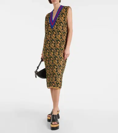 Dries Van Noten Intarsia midi dress | Thumbnail 2