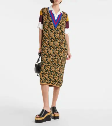 Dries Van Noten Intarsia midi dress | Thumbnail 6