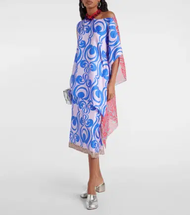 Dries Van Noten Printed silk twill wrap skirt | Thumbnail 4