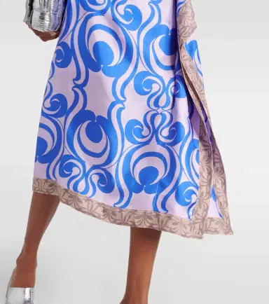 Dries Van Noten Printed silk twill wrap skirt | Thumbnail 5