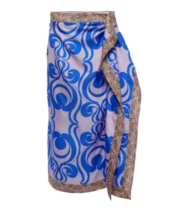 Dries Van Noten Printed silk twill wrap skirt | Thumbnail 1