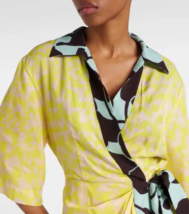 Dries Van Noten Printed wrap midi dress | Thumbnail 2