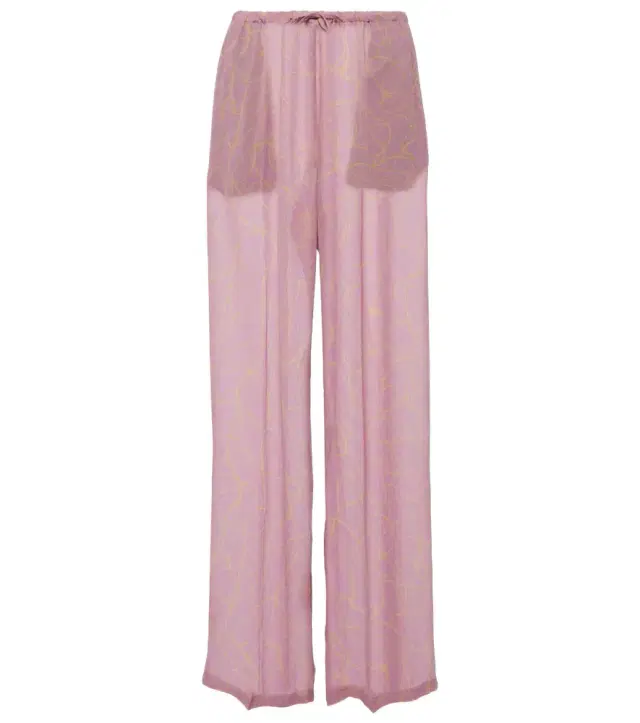 Dries Van Noten Printed wide-leg pants