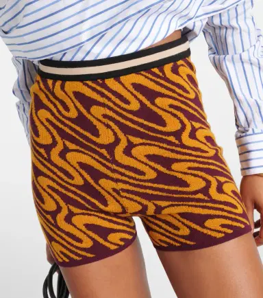 Dries Van Noten High-rise jacquard shorts | Thumbnail 2