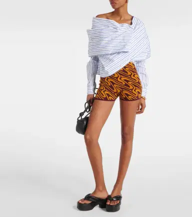 Dries Van Noten High-rise jacquard shorts | Thumbnail 3