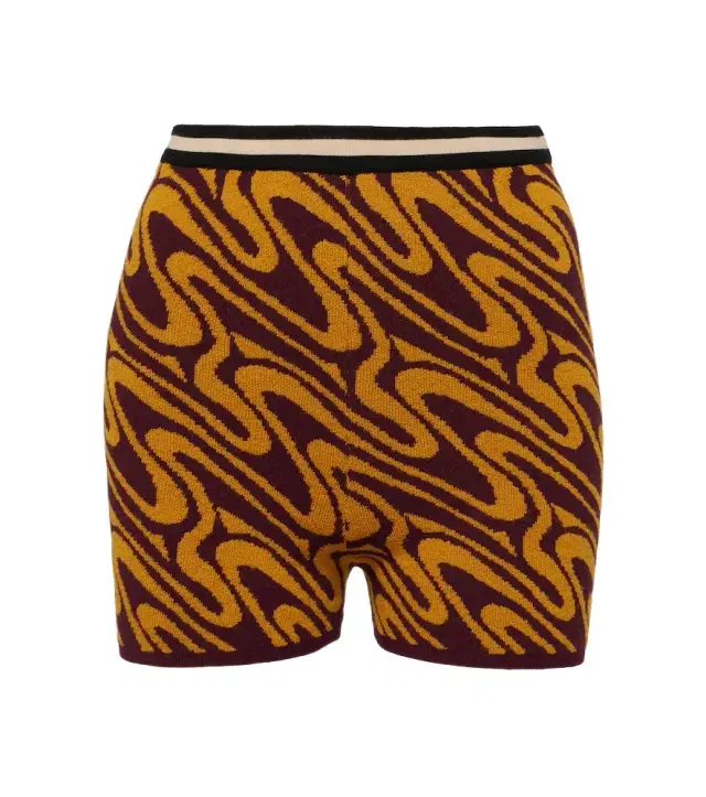 Dries Van Noten High-rise jacquard shorts