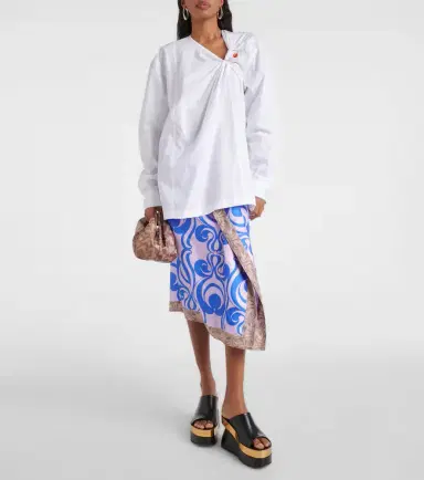Dries Van Noten Embellished cotton poplin blouse | Thumbnail 2