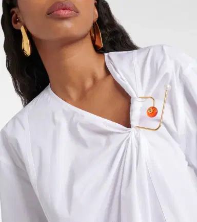Dries Van Noten Embellished cotton poplin blouse | Thumbnail 3
