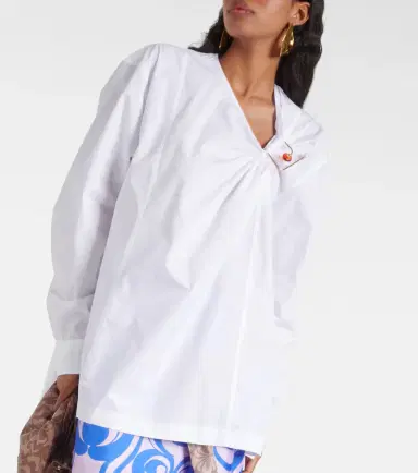 Dries Van Noten Embellished cotton poplin blouse | Thumbnail 5