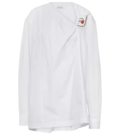 Dries Van Noten Embellished cotton poplin blouse | Thumbnail 1