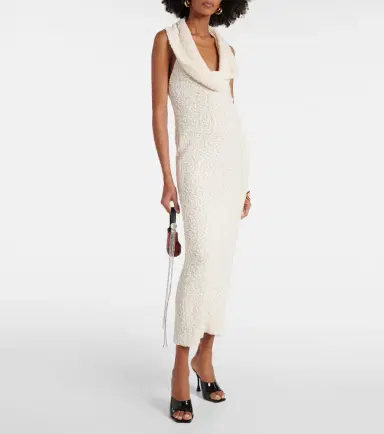 Magda Butrym Cotton-blend bouclé midi dress | Thumbnail 4 Magda Butrym Cotton-blend bouclé midi dress | Thumbnail 4
