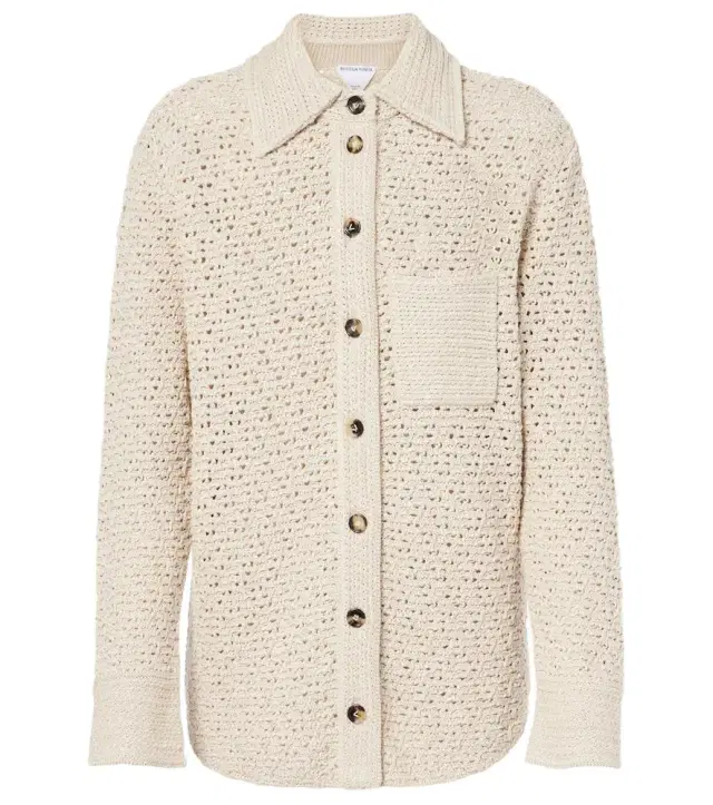 Bottega Veneta Cotton crochet shirt