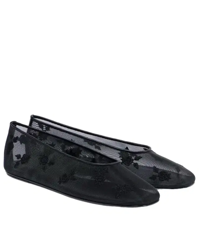 Magda Butrym Embroidered mesh ballet flats