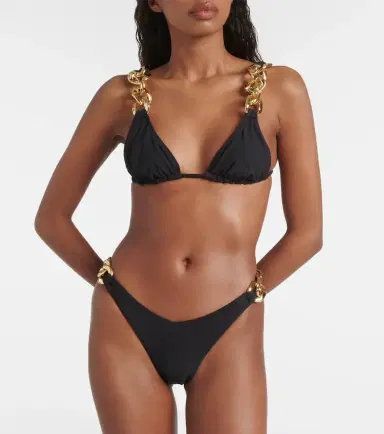 SAME Embellished triangle bikini top | Thumbnail 3