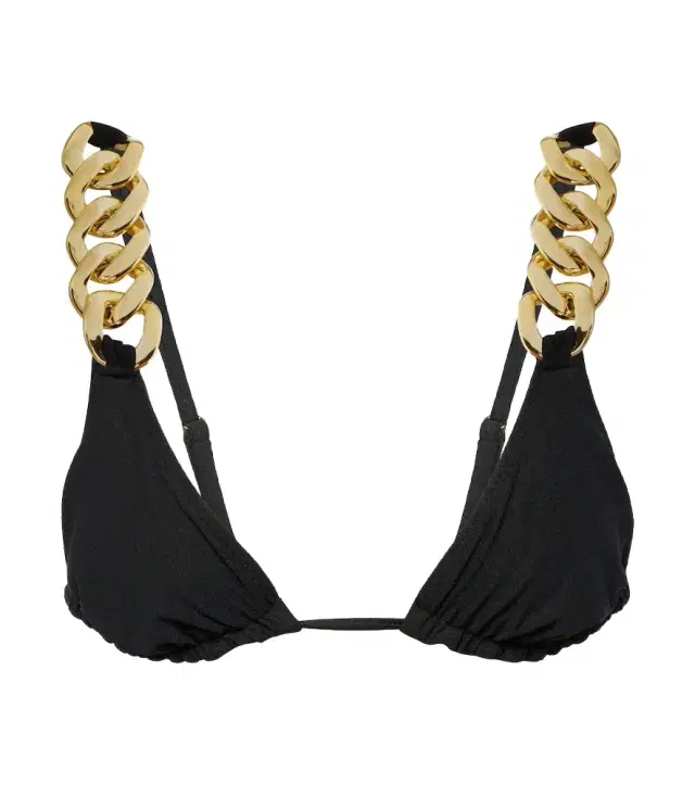 SAME Embellished triangle bikini top